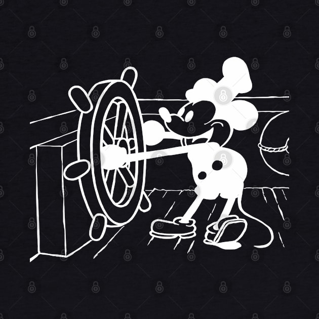 Mickey at the Helm - Steamboat Willie Tribute by Helgar